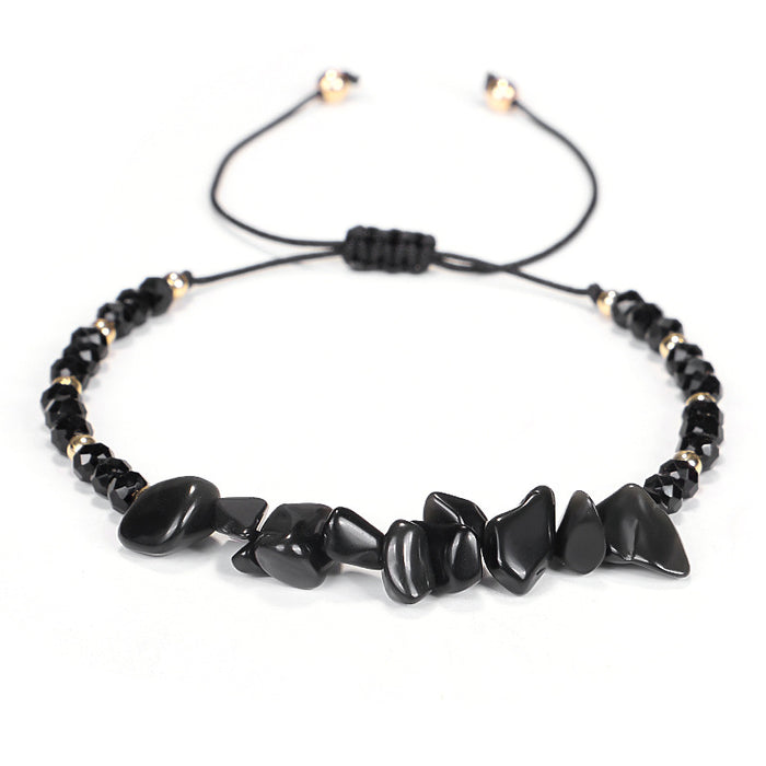 Wholesale Bracelet Stone Color Irregular Gravel Rice Bead Mixed Bracelet MOQ≥3 JDC-BT-QiuX031