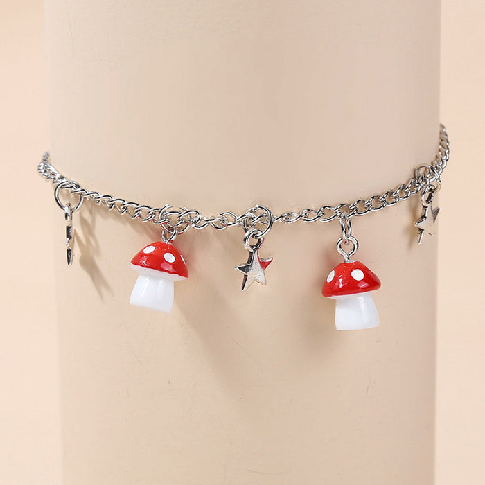 Jewelry WholesaleWholesale Bohemian Star Mushroom Vintage Geometric Anklet JDC-AS-Lai002 Anklet 恋艾 %variant_option1% %variant_option2% %variant_option3%  Factory Price JoyasDeChina Joyas De China