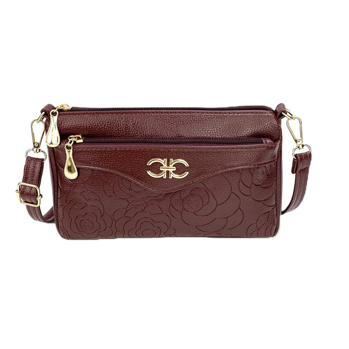 Wholesale shoulder bag PU multi-layer large capacity JDC-SD-Qianzi001