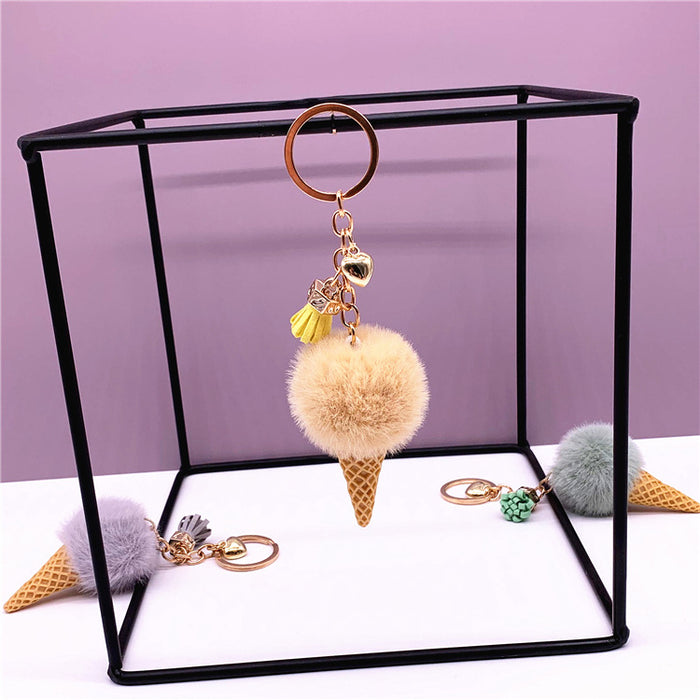 Jewelry WholesaleWholesale ice cream cartoon plush keychain JDC-KC-KaiY002 Keychains 凯月 %variant_option1% %variant_option2% %variant_option3%  Factory Price JoyasDeChina Joyas De China