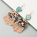 Jewelry WholesaleWholesale Leopard Print Leather Natural Stone Earrings JDC-ES-Hemin009 Earrings 和鸣 %variant_option1% %variant_option2% %variant_option3%  Factory Price JoyasDeChina Joyas De China