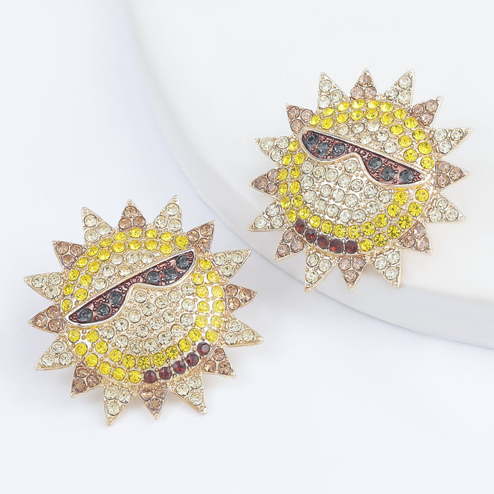 Jewelry WholesaleWholesale alloy full drill rhinestone sun earrings JDC-ES-JL962 Earrings 氿乐 %variant_option1% %variant_option2% %variant_option3%  Factory Price JoyasDeChina Joyas De China