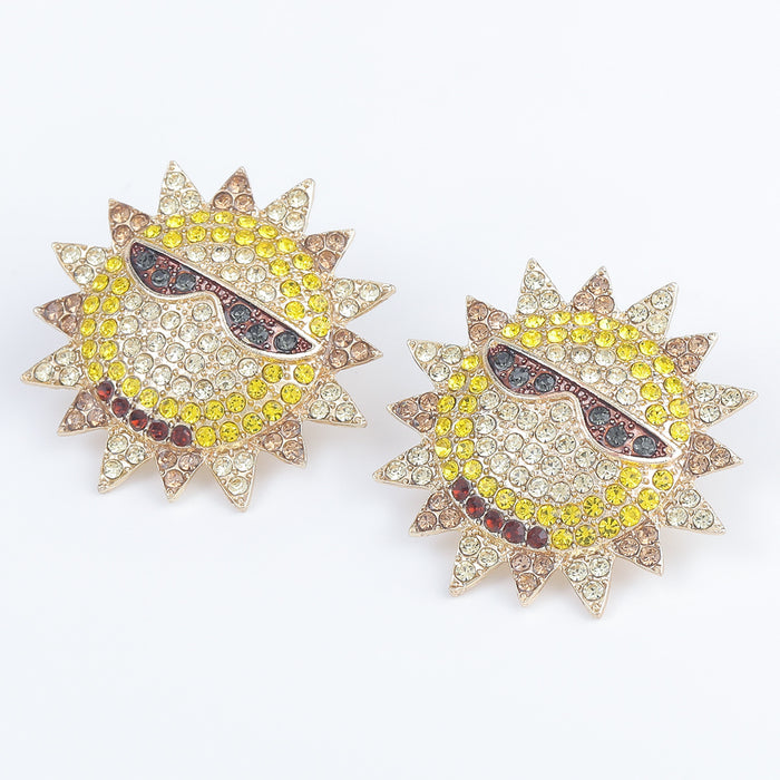 Jewelry WholesaleWholesale alloy full drill rhinestone sun earrings JDC-ES-JL962 Earrings 氿乐 %variant_option1% %variant_option2% %variant_option3%  Factory Price JoyasDeChina Joyas De China