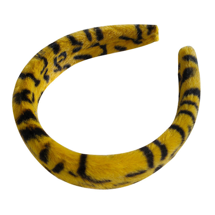 Jewelry WholesaleWholesale Leopard Print Plush Headband Wide Brim JDC-HD-Baxuan004 Headband 芭炫 %variant_option1% %variant_option2% %variant_option3%  Factory Price JoyasDeChina Joyas De China