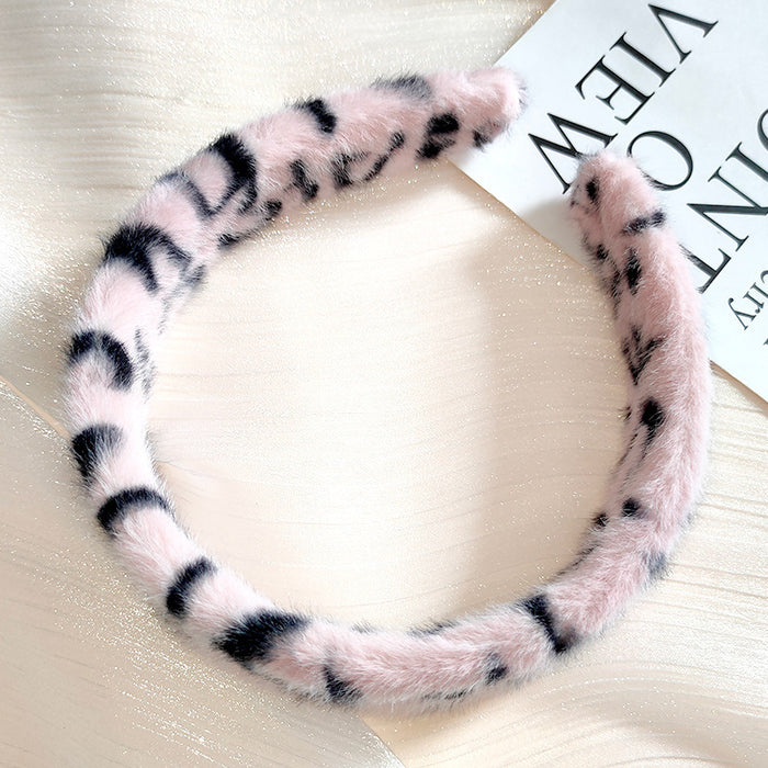 Jewelry WholesaleWholesale Leopard Print Plush Headband Wide Brim JDC-HD-Baxuan004 Headband 芭炫 %variant_option1% %variant_option2% %variant_option3%  Factory Price JoyasDeChina Joyas De China