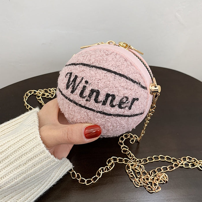 Jewelry WholesaleWholesale plush basketball messenger shoulder bag JDC-SD-WeiS003 Shoulder Bags 伟晟 %variant_option1% %variant_option2% %variant_option3%  Factory Price JoyasDeChina Joyas De China