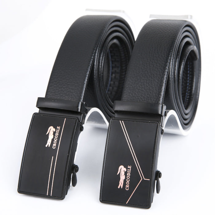 Wholesale PVC Leather Iron Buckle Men's Belt MOQ≥10 JDC-MB-SenB003