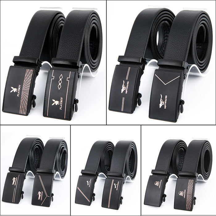 Wholesale PVC Leather Iron Buckle Men's Belt MOQ≥10 JDC-MB-SenB003