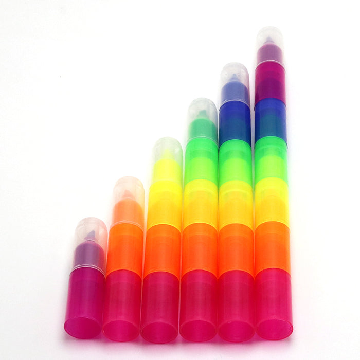 Wholesale Multi-section Combination Plastic Highlighter 6 Section Blocks Color Pen MOQ≥2 JDC-BP-GeShang007