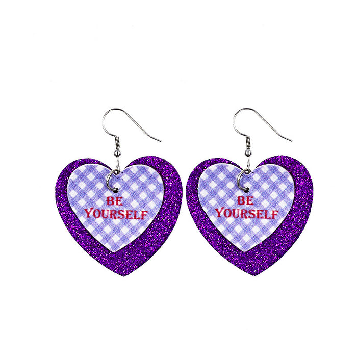 Jewelry WholesaleWholesale Valentine's Day Love Double Layer PU Leather Earrings MOQ≥2 JDC-ES-Chengy017 Earrings Chengy %variant_option1% %variant_option2% %variant_option3%  Factory Price JoyasDeChina Joyas De China