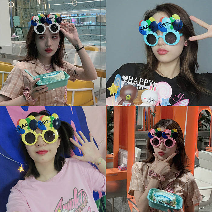 Jewelry WholesaleWholesale funny cake birthday sunglasses JDC-SG-MingK006 Sun Glasses 明可 %variant_option1% %variant_option2% %variant_option3%  Factory Price JoyasDeChina Joyas De China