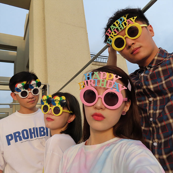 Jewelry WholesaleWholesale funny cake birthday sunglasses JDC-SG-MingK006 Sun Glasses 明可 %variant_option1% %variant_option2% %variant_option3%  Factory Price JoyasDeChina Joyas De China