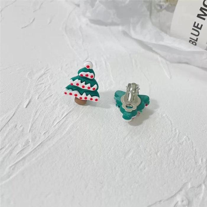 Wholesale Earrings Plastic Christmas Cute Earrings MOQ≥2 JDC-ES-Shier028