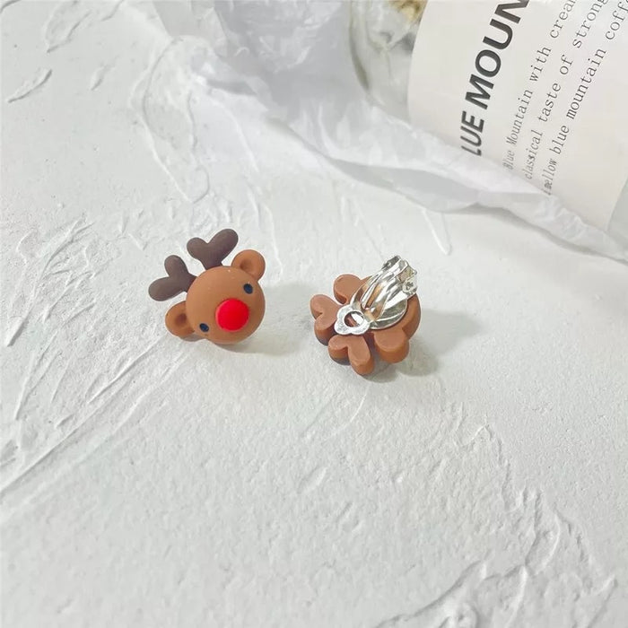 Wholesale Earrings Plastic Christmas Cute Earrings MOQ≥2 JDC-ES-Shier028