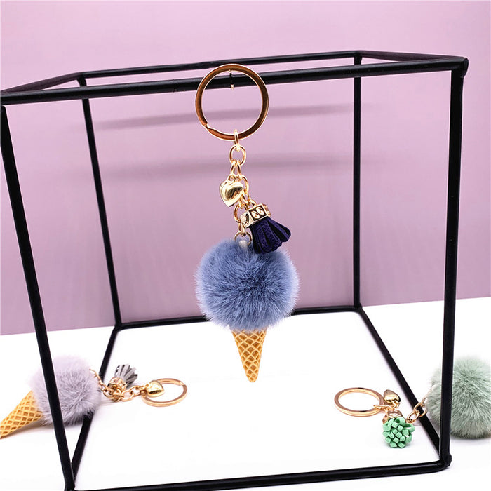 Jewelry WholesaleWholesale ice cream cartoon plush keychain JDC-KC-KaiY002 Keychains 凯月 %variant_option1% %variant_option2% %variant_option3%  Factory Price JoyasDeChina Joyas De China