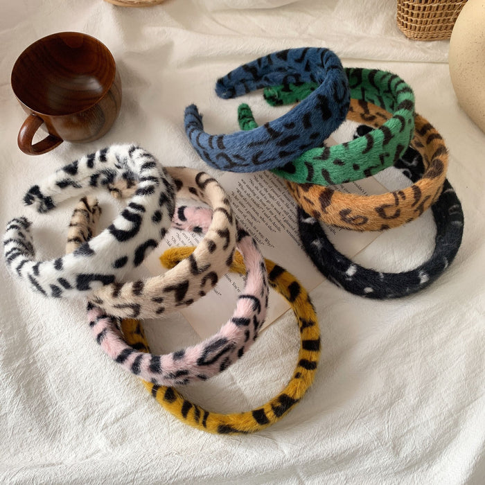 Jewelry WholesaleWholesale Leopard Print Plush Headband Wide Brim JDC-HD-Baxuan004 Headband 芭炫 %variant_option1% %variant_option2% %variant_option3%  Factory Price JoyasDeChina Joyas De China