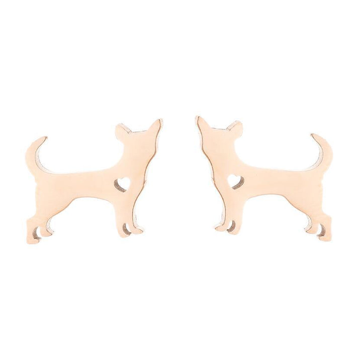 Wholesale Dog Love Stainless Steel Earrings JDC-ES-SS009