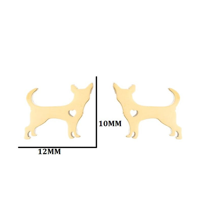 Wholesale Dog Love Stainless Steel Earrings JDC-ES-SS009