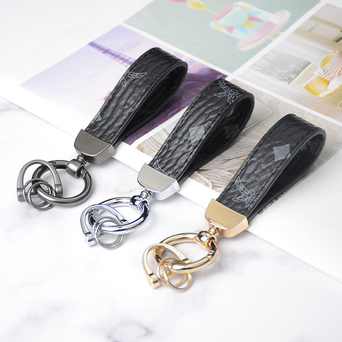 Wholesale bell buckle leather car key chain small pendant (F) JDC-KC-DAJ004