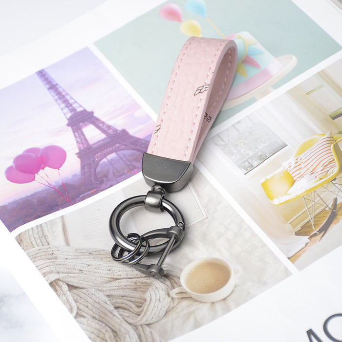 Wholesale bell buckle leather car key chain small pendant (F) JDC-KC-DAJ004