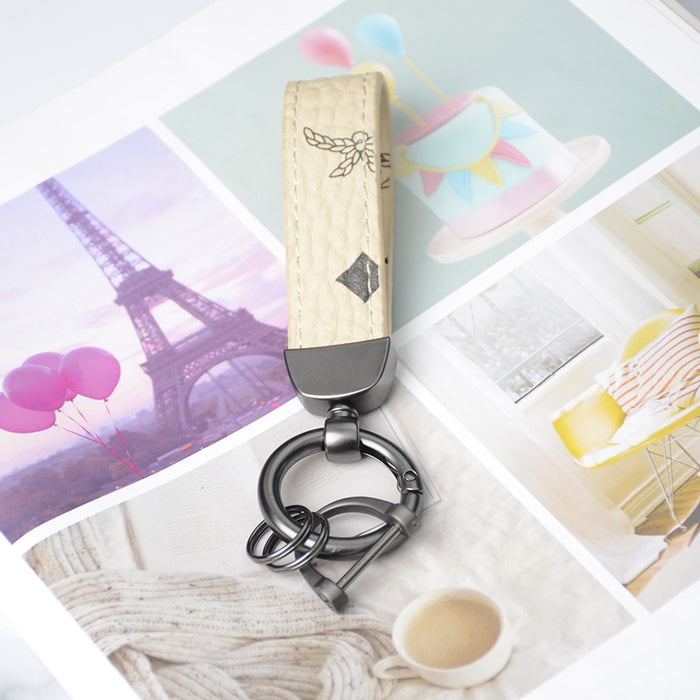 Wholesale bell buckle leather car key chain small pendant (F) JDC-KC-DAJ004