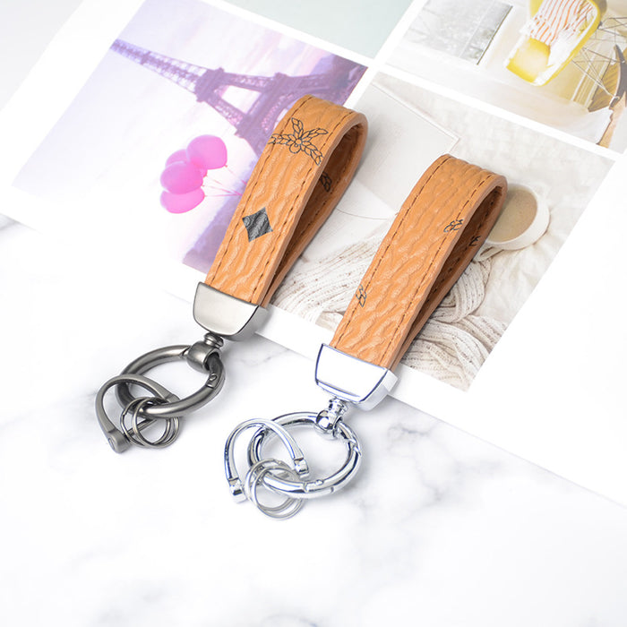 Wholesale bell buckle leather car key chain small pendant (F) JDC-KC-DAJ004