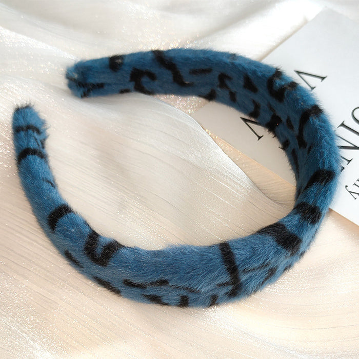 Jewelry WholesaleWholesale Leopard Print Plush Headband Wide Brim JDC-HD-Baxuan004 Headband 芭炫 %variant_option1% %variant_option2% %variant_option3%  Factory Price JoyasDeChina Joyas De China