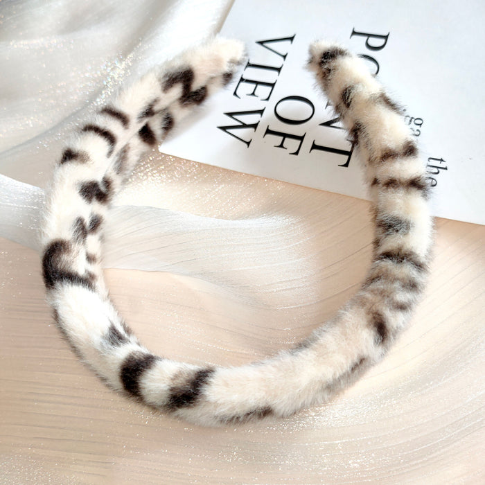 Jewelry WholesaleWholesale Leopard Print Plush Headband Wide Brim JDC-HD-Baxuan004 Headband 芭炫 %variant_option1% %variant_option2% %variant_option3%  Factory Price JoyasDeChina Joyas De China