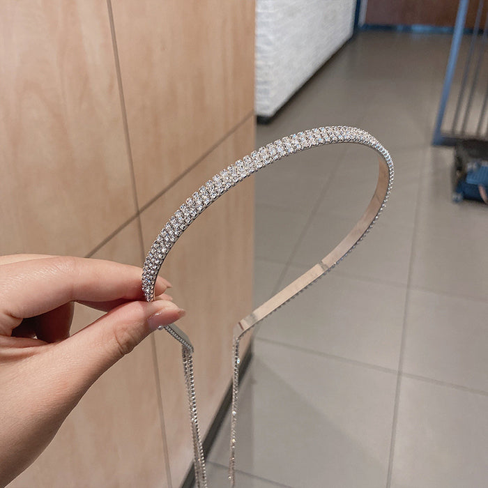 Jewelry WholesaleWholesale full diamond fringe hair band JDC-HD-XiY001 Headband 昕越 %variant_option1% %variant_option2% %variant_option3%  Factory Price JoyasDeChina Joyas De China