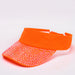 Jewelry WholesaleWholesale Fluorescent Color Polyester Rhinestone Empty Top Cap Visor Hat MOQ≥2 JDC-FH-ZhuoP004 Fashionhat 卓澎 %variant_option1% %variant_option2% %variant_option3%  Factory Price JoyasDeChina Joyas De China