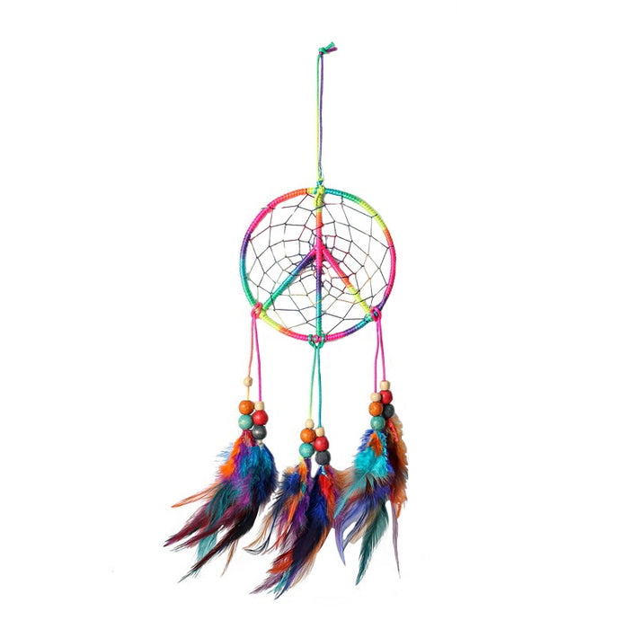 Wholesale Hand Woven Peace Sign Exquisite Dreamcatcher MOQ≥2 JDC-DC-XZD002