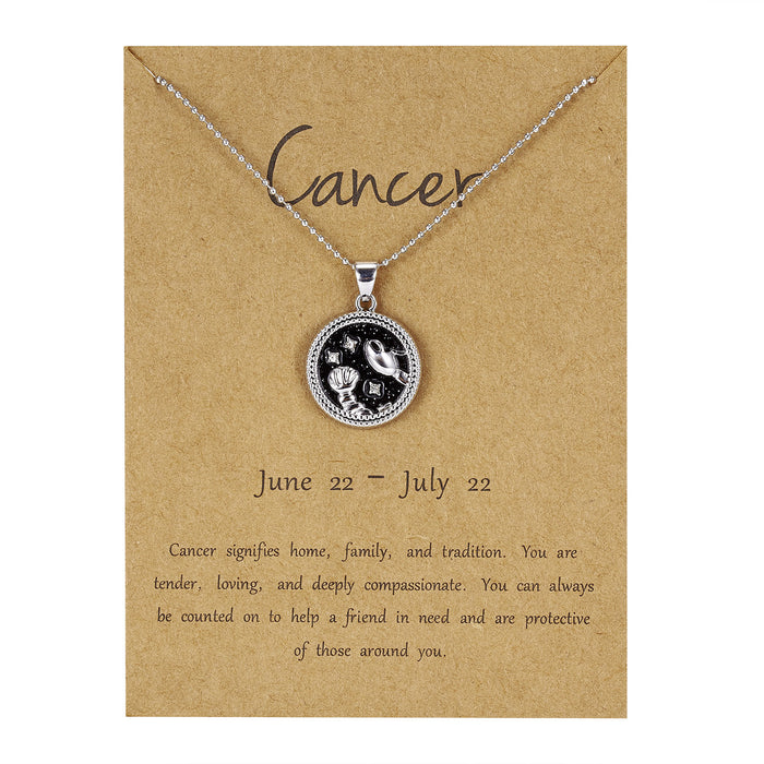 Jewelry WholesaleWholesale zodiac sign paper card necklace JDC-NE-YinH024 Necklaces 颖皓 %variant_option1% %variant_option2% %variant_option3%  Factory Price JoyasDeChina Joyas De China