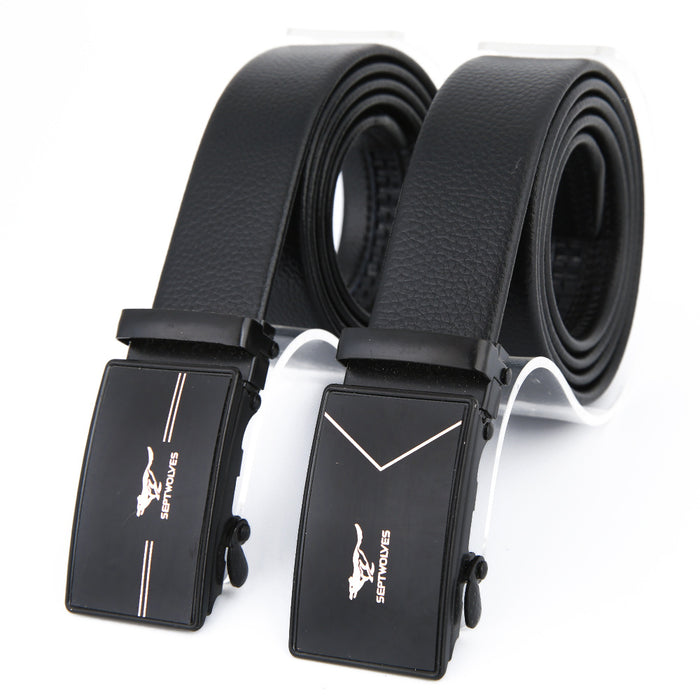 Wholesale PVC Leather Iron Buckle Men's Belt MOQ≥10 JDC-MB-SenB003