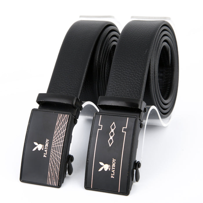 Wholesale PVC Leather Iron Buckle Men's Belt MOQ≥10 JDC-MB-SenB003