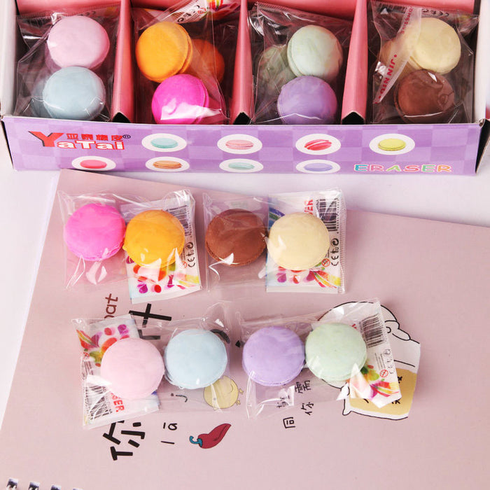 Wholesale Eraser Cute Cartoon Macaron Eraser Pack of 2 MOQ≥2 JDC-ERA-GLF001