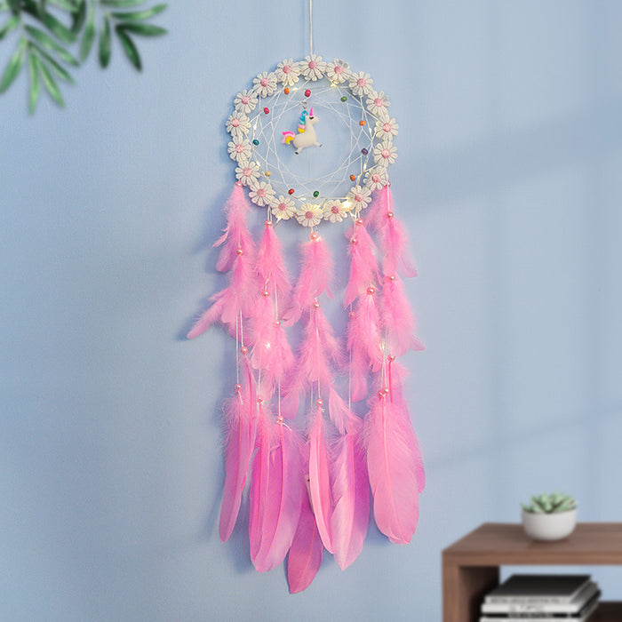 Jewelry WholesaleWholesale Feather Iron Ring Wooden Beads Dreamcatcher MOQ≥2 JDC-DC-MYing001 Dreamcatcher 梦萤 %variant_option1% %variant_option2% %variant_option3%  Factory Price JoyasDeChina Joyas De China