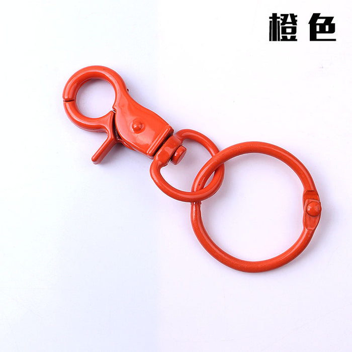 Wholesale Color Zinc Alloy Painted Round Keychain DIY Accessories JDC-KC-ZYing005