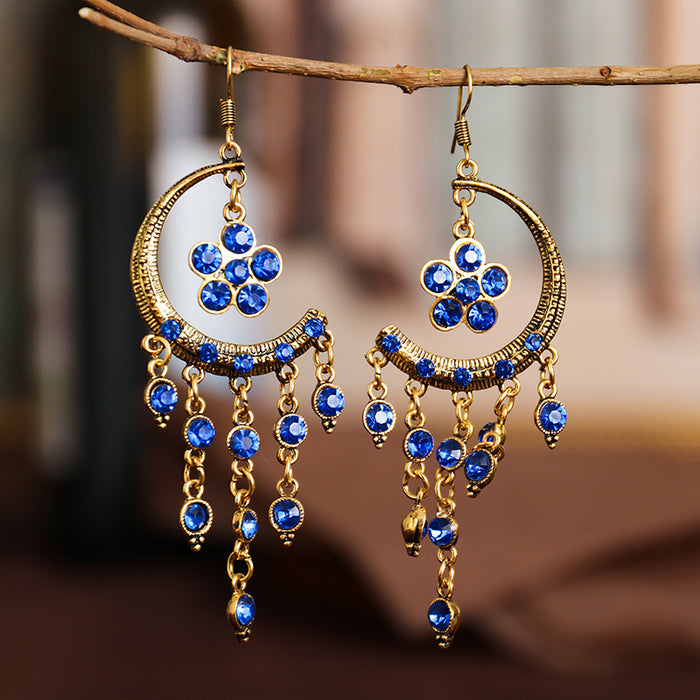 Wholesale Tassel Vintage Metal Earrings MOQ≥2 JDC-ES-Daiq043