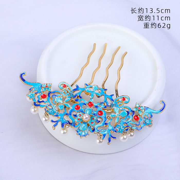 Wholesale Metal Cloisonne Hairpin JDC-HC-ZanNiang002