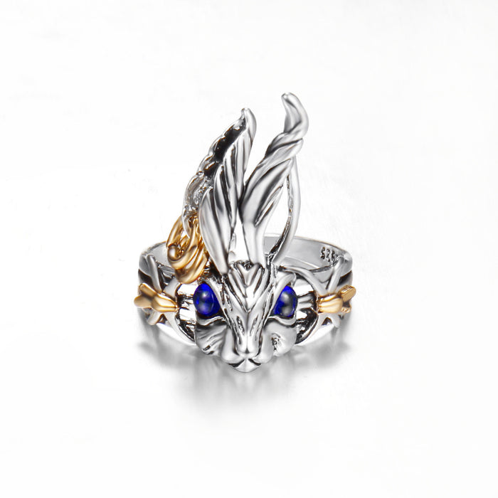 Jewelry WholesaleWholesale Alloy Zircon Rabbit Ring JDC-RS-MiMeng075 Rings 米萌 %variant_option1% %variant_option2% %variant_option3%  Factory Price JoyasDeChina Joyas De China