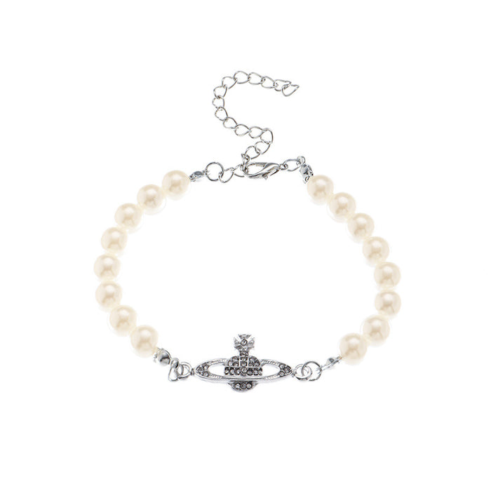 Wholesale Bracelet Pearl Saturn Bracelet Diamond Alloy Planet Bracelet JDC-BT-NZ069