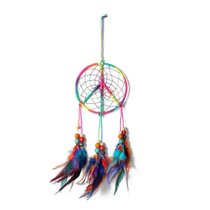 Wholesale Hand Woven Peace Sign Exquisite Dreamcatcher MOQ≥2 JDC-DC-XZD002