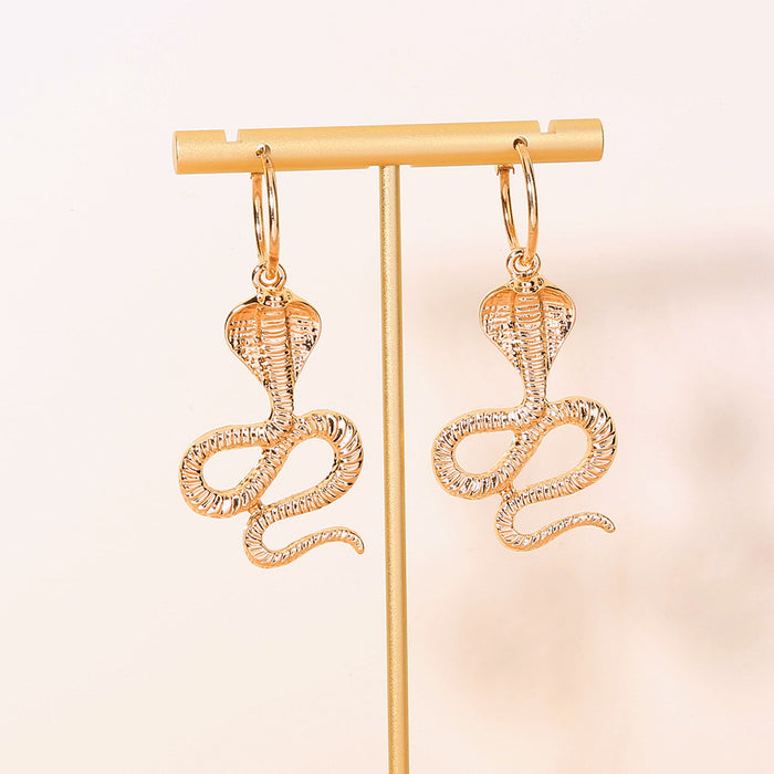 Jewelry WholesaleWholesale Vintage Cobra Animal Earrings JDC-ES-NM030 Earrings 诺铭 %variant_option1% %variant_option2% %variant_option3%  Factory Price JoyasDeChina Joyas De China