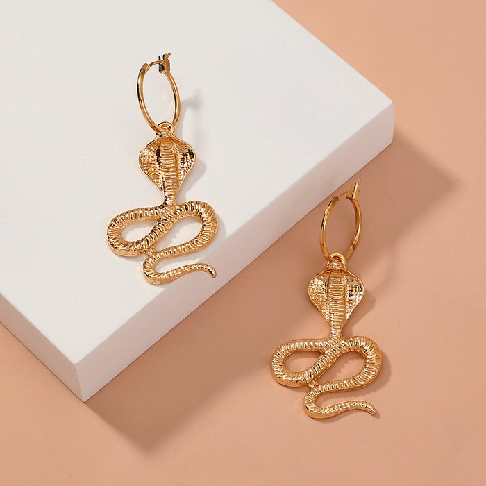 Jewelry WholesaleWholesale Vintage Cobra Animal Earrings JDC-ES-NM030 Earrings 诺铭 %variant_option1% %variant_option2% %variant_option3%  Factory Price JoyasDeChina Joyas De China