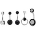 Jewelry WholesaleWholesale direct supply 5-piece belly button nails 5-color zircon MOQ≥2 JDC-UN-Lanlu004 Piercing 蓝露 %variant_option1% %variant_option2% %variant_option3%  Factory Price JoyasDeChina Joyas De China