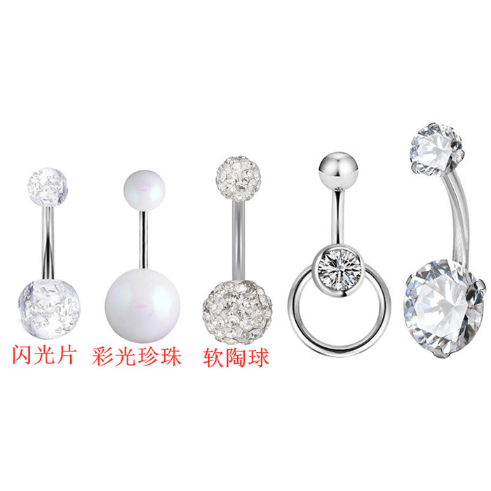 Jewelry WholesaleWholesale direct supply 5-piece belly button nails 5-color zircon MOQ≥2 JDC-UN-Lanlu004 Piercing 蓝露 %variant_option1% %variant_option2% %variant_option3%  Factory Price JoyasDeChina Joyas De China