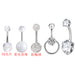 Jewelry WholesaleWholesale direct supply 5-piece belly button nails 5-color zircon MOQ≥2 JDC-UN-Lanlu004 Piercing 蓝露 %variant_option1% %variant_option2% %variant_option3%  Factory Price JoyasDeChina Joyas De China