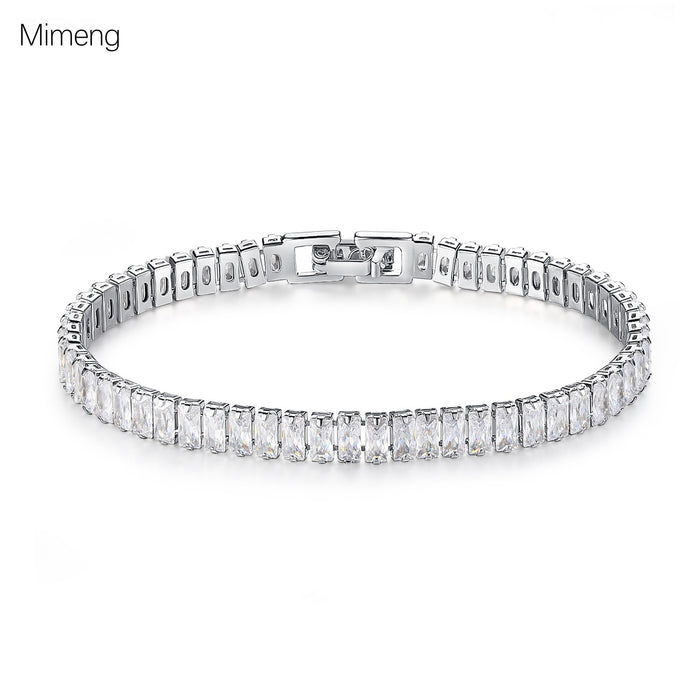 Jewelry WholesaleWholesale square Zircon Bracelet tennis chain JDC-BT-MiMeng032 Bracelet 米萌 %variant_option1% %variant_option2% %variant_option3%  Factory Price JoyasDeChina Joyas De China