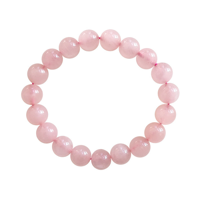 Jewelry WholesaleWholesale Natural Hibiscus Pink Crystal Bracelet Ball Beads Single Circle Bracelet JDC-BT-BaiM007 Bracelet 百慕 %variant_option1% %variant_option2% %variant_option3%  Factory Price JoyasDeChina Joyas De China