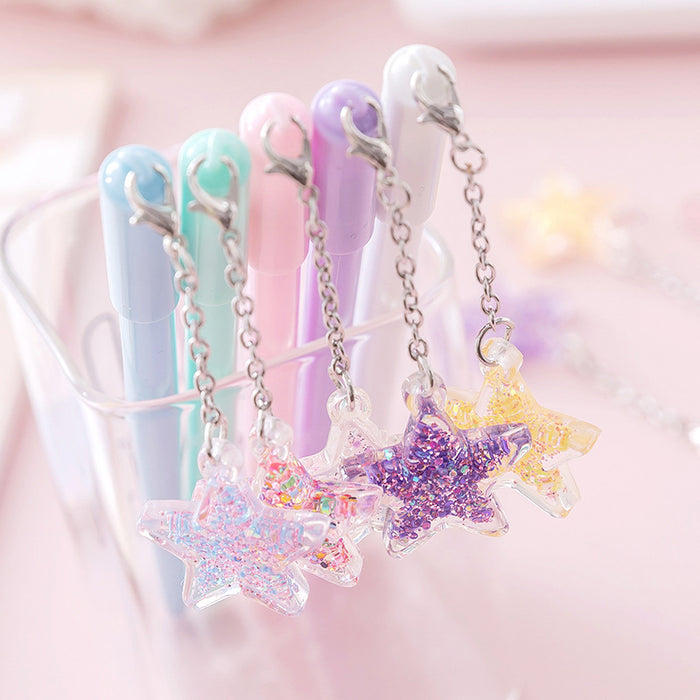 Wholesale ballpoint pen plastic cute star pendant JDC-BP-XuF010